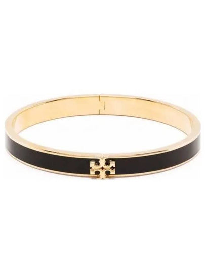 Kira Enamel Bangle Bracelet Black Gold - TORY BURCH - BALAAN 2