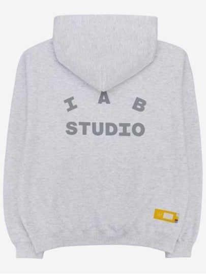 Logo print hood light gray - IAB STUDIO - BALAAN 2