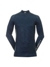 Men's AELLO Soft Compression Print Long Sleeve T-Shirt Navy - J.LINDEBERG - BALAAN 1