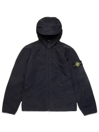 Hyper Dense Nylon Raso Logo Patch Hoodie Jacket Black - STONE ISLAND - BALAAN 2