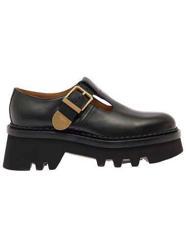 Owena Mary Jane Leather Flats Black - CHLOE - BALAAN 1