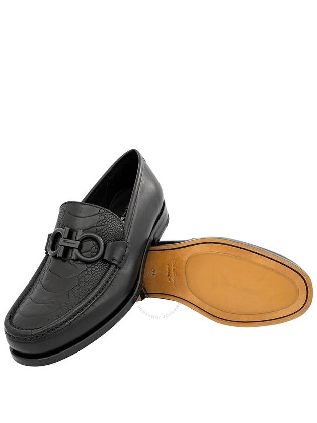 Salvatore Gancini Ornament Moccasin Loafers Black - SALVATORE FERRAGAMO - BALAAN 3