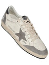 Ball Star Leather Low Top Sneakers Grey White - GOLDEN GOOSE - BALAAN 2