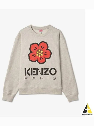 Balk Flower Sweatshirt Light Gray FD55SW4454ME093 - KENZO - BALAAN 1