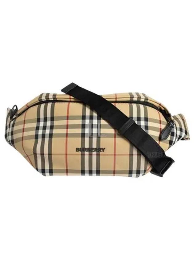 Sonny Embossed Logo Check Belt Bag Beige - BURBERRY - BALAAN 2