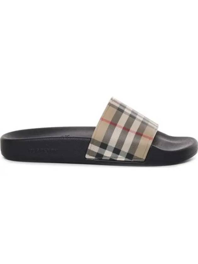 Check Furley Slippers Beige - BURBERRY - BALAAN 2