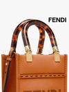 Sunshine Shopper Small Leather Tote Bag Brown - FENDI - BALAAN 6