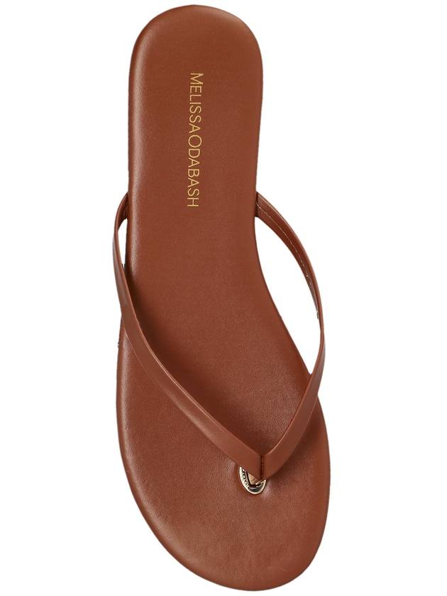 Melissa Odabash Leather Slides, Women's, Brown - MELISSA ODABASH - BALAAN 6