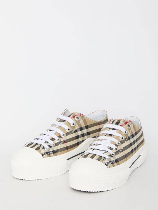 Vintage Check Cotton Sneakers Archive Beige - BURBERRY - BALAAN 3