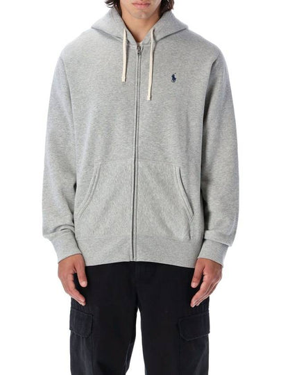 Embroidered Pony Logo Zip Up Hoodie Grey - POLO RALPH LAUREN - BALAAN 2