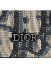 Vertical Half Card Holder Beige And Black  Oblique Jacquard - DIOR - BALAAN 5