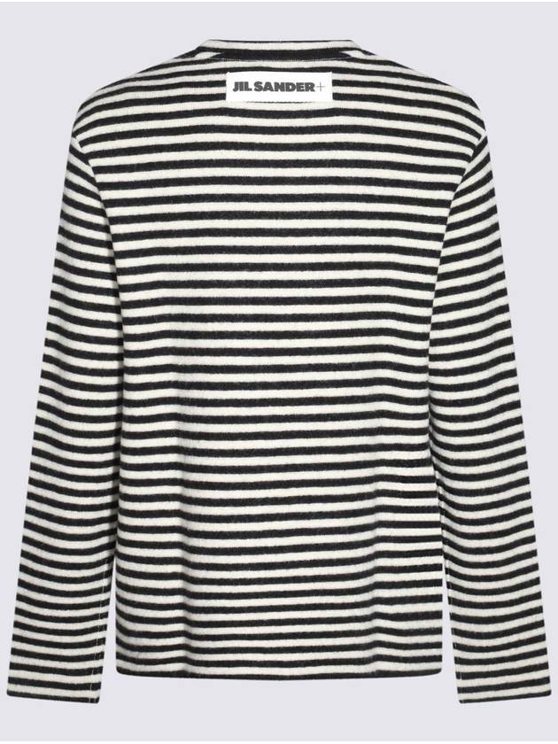 Logo Patch Striped Wool T-Shirt J47GC0114J20077 - JIL SANDER - BALAAN 3