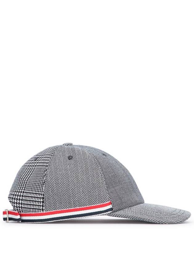 Prince Of Wales Wool Ball Cap Black White - THOM BROWNE - BALAAN 3