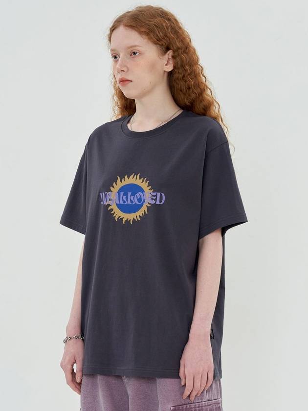 Sun Logo T-Shirt Charcoal - UNALLOYED - BALAAN 3