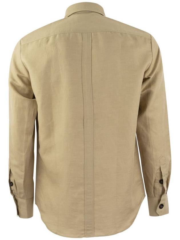 Linen and cotton safari shirt - PT TORINO - BALAAN 2