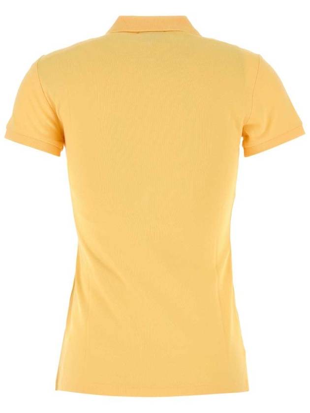 Women's Julie Logo Embroidered Short Sleeve PK Shirt Yellow - POLO RALPH LAUREN - BALAAN 3