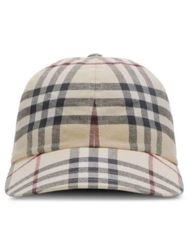 Check Pattern Cotton Ball Cap Beige - BURBERRY - BALAAN 2