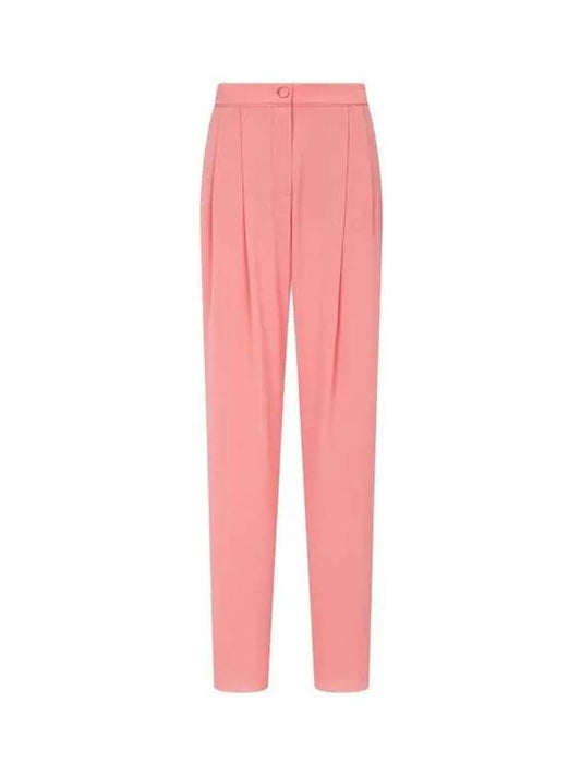 Women s Pleated Crepe Pants Soft Coral 270022 - EMPORIO ARMANI - BALAAN 1