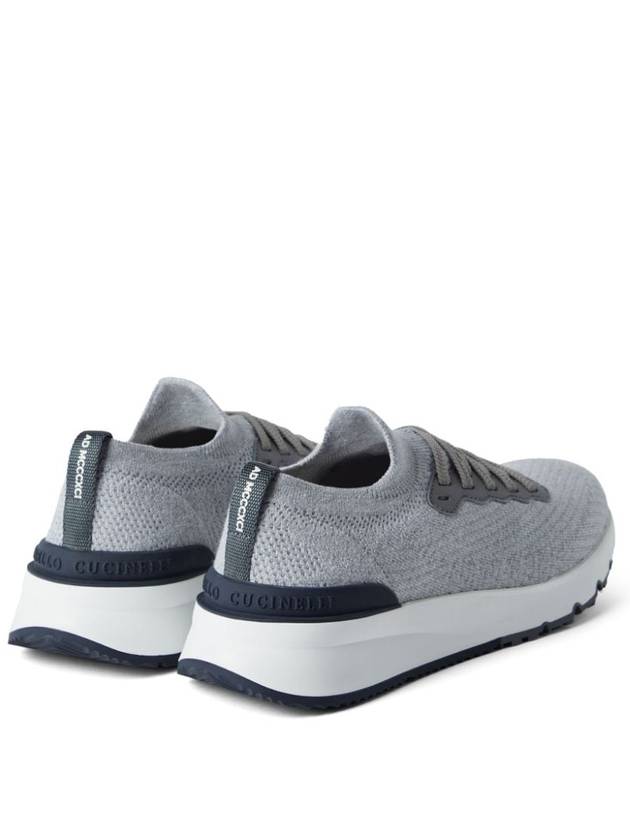 Knit Running Sneakers Grey - BRUNELLO CUCINELLI - BALAAN 4