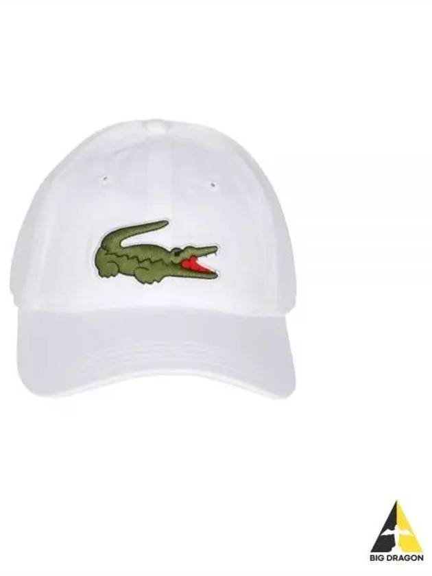 Embroidered Logo Organic Cotton Ball Cap White - LACOSTE - BALAAN 2