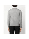 Men's Jersey Stitch V-Neck Cardigan Light Grey - THOM BROWNE - BALAAN 4