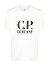 Graphic Logo Printing Short Sleeve T-Shirt White - CP COMPANY - BALAAN 1