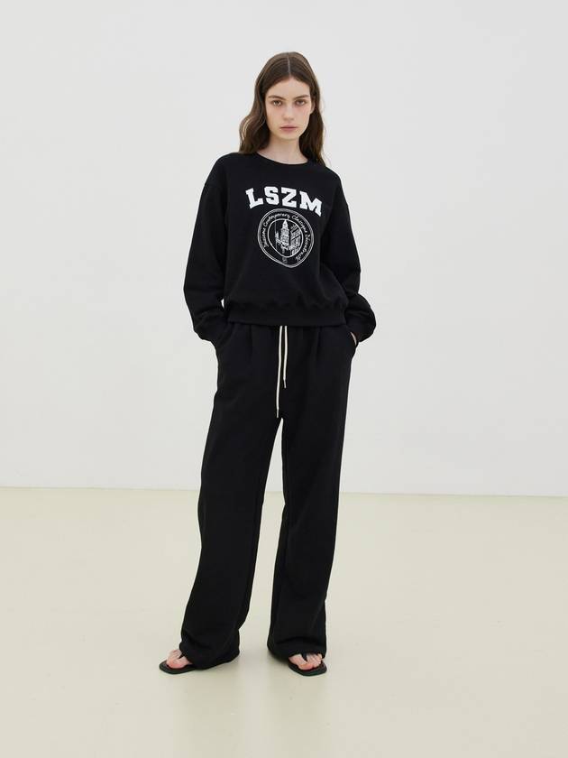 Logo Wide Sweat Pants Black - LESEIZIEME - BALAAN 2