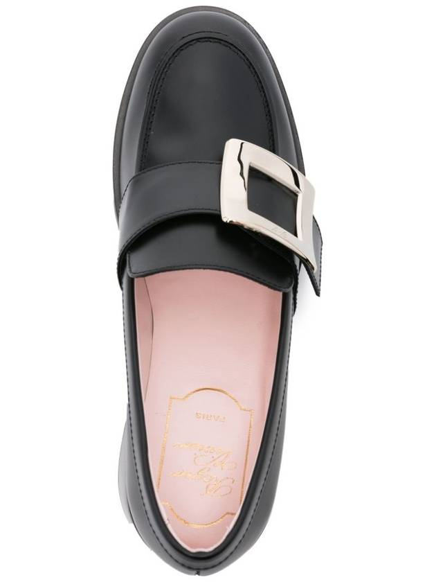 Viv' Ranger Metal Buckle Leather Loafers Black - ROGER VIVIER - BALAAN 3