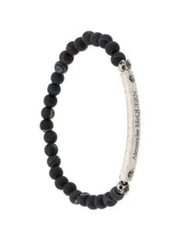 Logo Beads Bracelet Black - ALEXANDER MCQUEEN - BALAAN 2