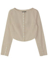 western crop blouse beige - MSKN2ND - BALAAN 2