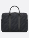 Men s Zipper Briefcase Oblique Jacquard Black 1ESBR180YKY H03E - DIOR - BALAAN 4