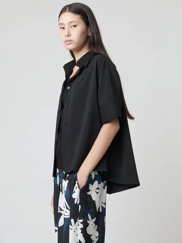 Convertible Half Sleeve Shirt Black - ATHPLATFORM - BALAAN 1