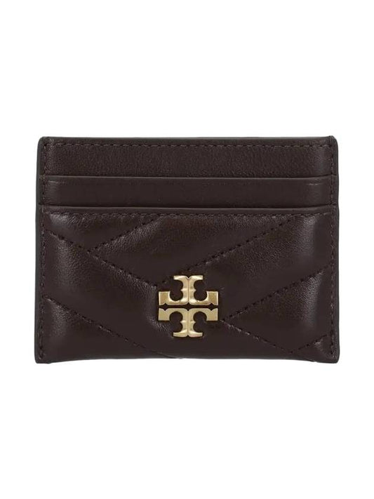 Kira Chevron Logo Card Wallet Brown - TORY BURCH - BALAAN 1