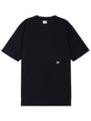 24/1 Jersey Garment Dyed Pocket Short Sleeve T-Shirt Black - CP COMPANY - BALAAN 2