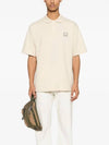 Bold Fox Head Patch Oversized Polo Shirt Beige - MAISON KITSUNE - BALAAN 3