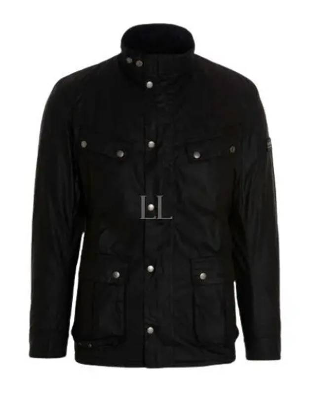 Duke Wax Button Jacket Black - BARBOUR - BALAAN 2