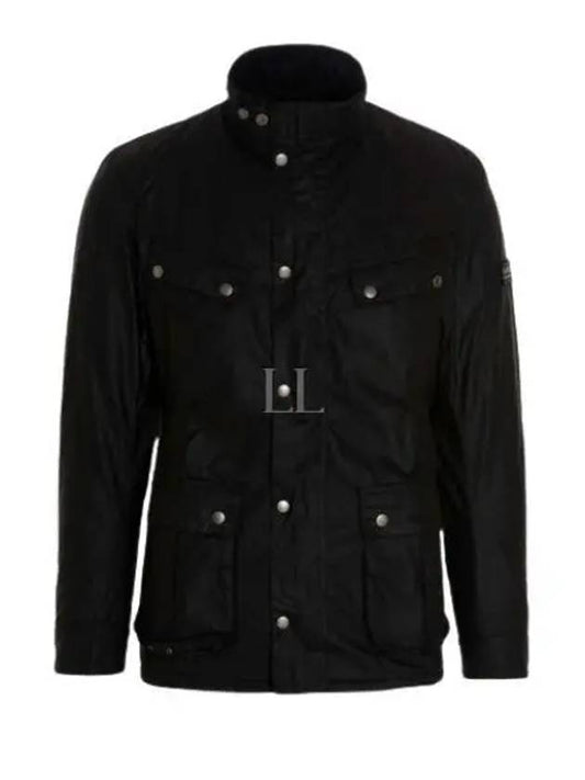 Duke Wax Button Jacket Black - BARBOUR - BALAAN 2