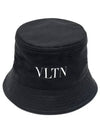 Logo Cotton Bucket Hat Black - VALENTINO - BALAAN.
