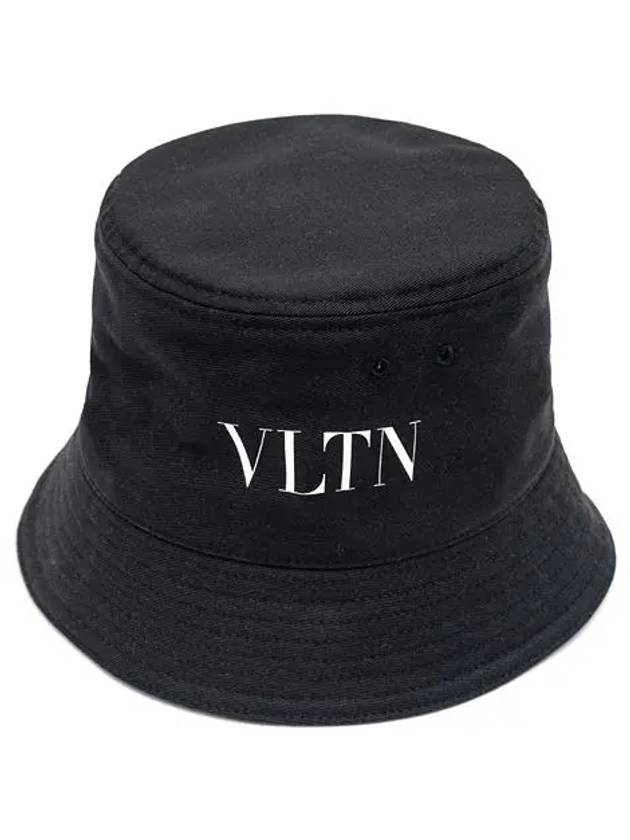 Logo Cotton Bucket Hat Black - VALENTINO - BALAAN.