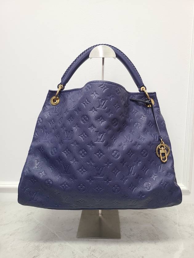 Navy Monogram Empreinte Atchi Shoulder Bag MM - LOUIS VUITTON - BALAAN 1