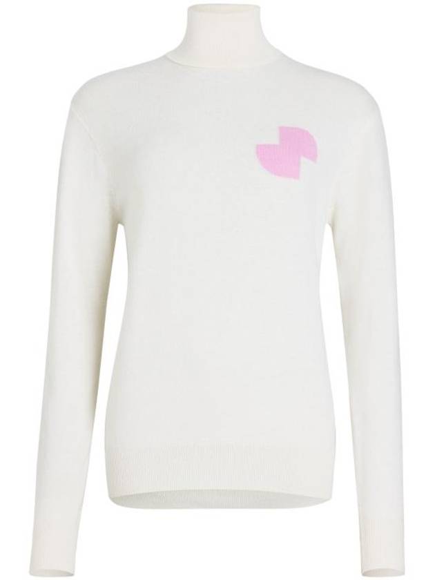 Wool Logo Turtleneck White - PATOU - BALAAN 2