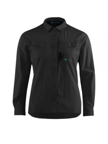 Women's Syn Regular Fit Long Sleeve Shirt Raven - KLATTERMUSEN - BALAAN 1