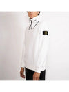 Wappen Patch Brushed Cotton Fleece Hoodie White - STONE ISLAND - BALAAN 5