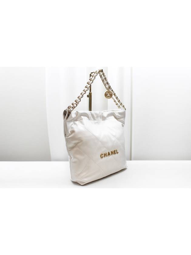 22 Bag Calfskin Small White Gold Plated AS3260 - CHANEL - BALAAN 3