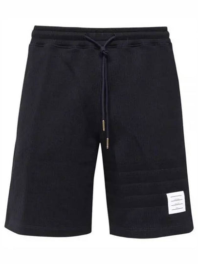 4 bar stripe loopback cotton seersucker shorts MJQ166A J0063 415 - THOM BROWNE - BALAAN 1