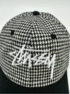 Houndstooth Low Pro Ball Cap Black - STUSSY - BALAAN 6