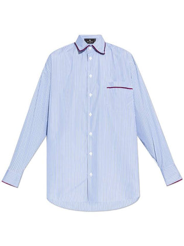 Etro Shirt With Stripe Pattern, Women's, Blue - ETRO - BALAAN 1