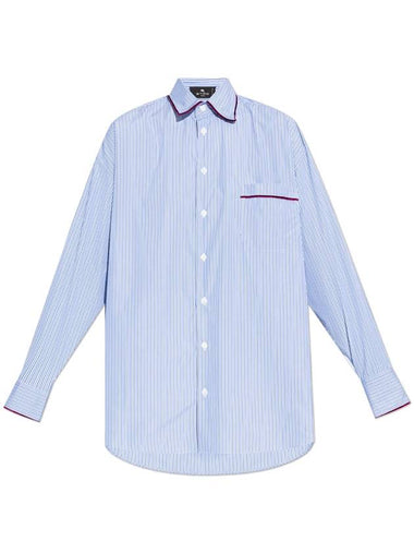 Etro Shirt With Stripe Pattern, Women's, Blue - ETRO - BALAAN 1