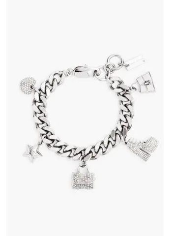 Pave Charm Bracelet SilverCrystal MBEFS24001SVX - MARC JACOBS - BALAAN 1