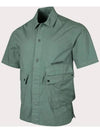 Cotton Popeline Pocket Short Sleeve Shirt Green - CP COMPANY - BALAAN 4